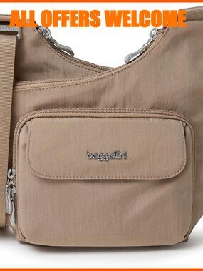 Lightweight Nylon Crossbody Bag with Adjustable Strap and Wallet Organization